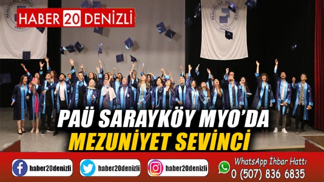 PAÜ Sarayköy MYO’da mezuniyet sevinci