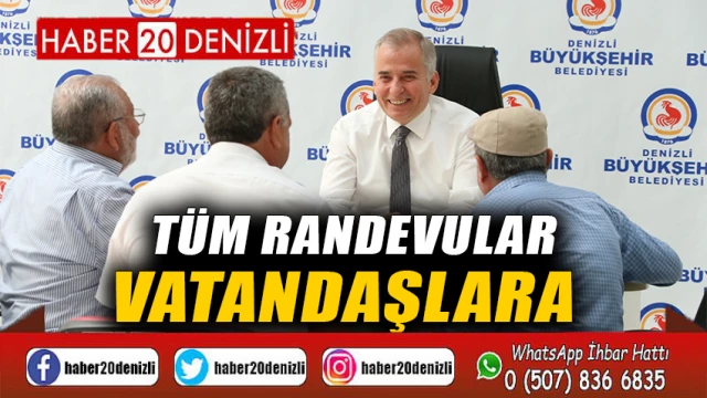 Tüm randevular vatandaşlara