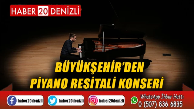 Büyükşehir’den Piyano Resitali Konseri