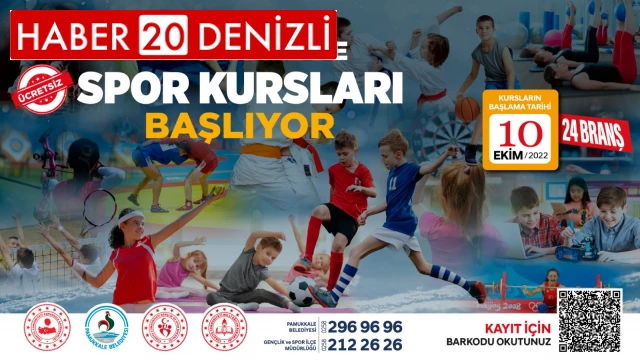 PAMUKKALE’DE SPOR KURSLARI BAŞLIYOR