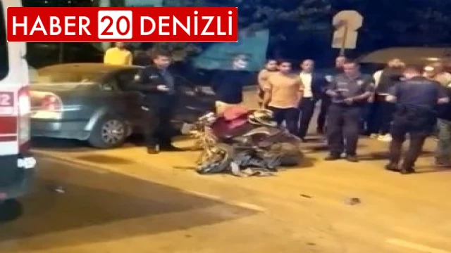 Otomobille çarpışan motosikletli kurye ağır yaralandı