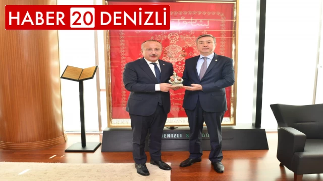 Kazakistan Cumhuriyeti Ankara Büyükelçisi Yerkebulan Sapıyev, Valimiz Ali Fuat Atik'i Makamında Ziyaret Etti