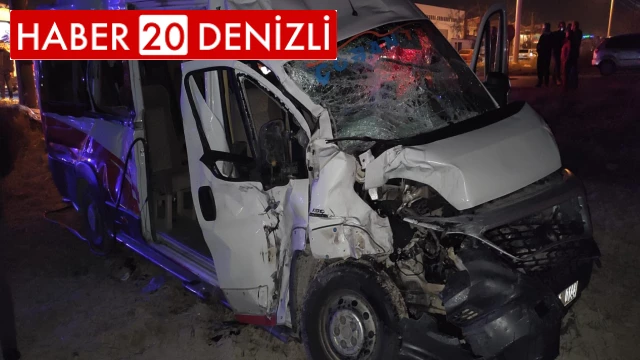 Tır ile servis minibüsü çarpıştı; 1 ölü 11 yaralı