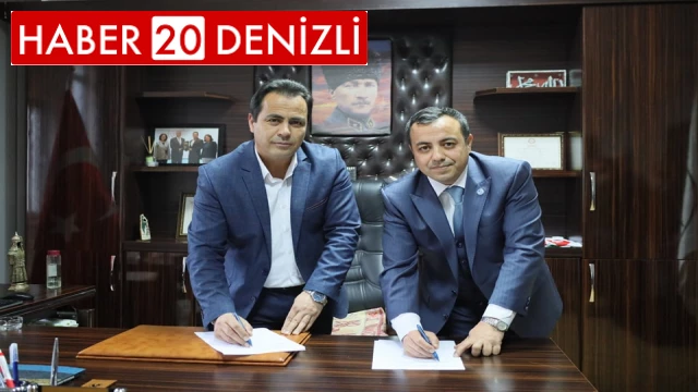 Kale Belediye Başkanı Bem-bir-sen İl Başkanı Osman Kurt ile Kale Belediyesinde çalışan personellerin SDS Sosyal Denge Tazminatı sözleşmesini imzaladı