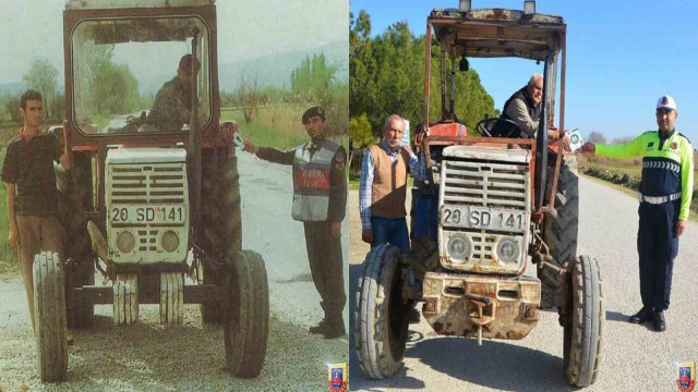 23 yıl sonra aynı yerde traktörüyle denetime takıldı