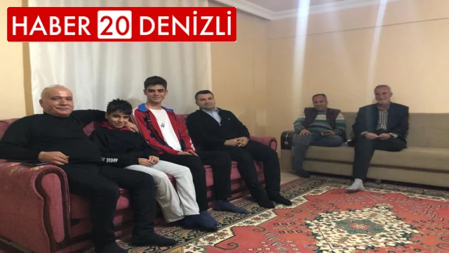 Çardak Belediye Başkanı Hüsnü YILMAZ ve Kaymakam Ökkeş FURKAN ilçeye yerleştirilen afetzede aileyi ziyaret etti