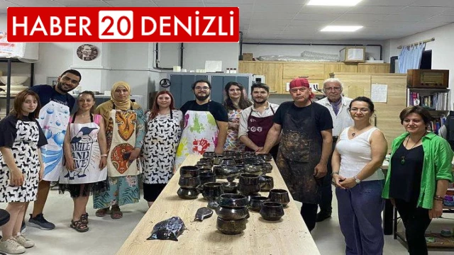 Belçikalı ve Türk sanatçılar, Laodikeia’daki bin derecelik kazanda seramik yaptı