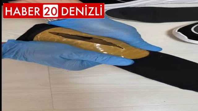 836 gram reçine esrarı ayakkabısına sakladı