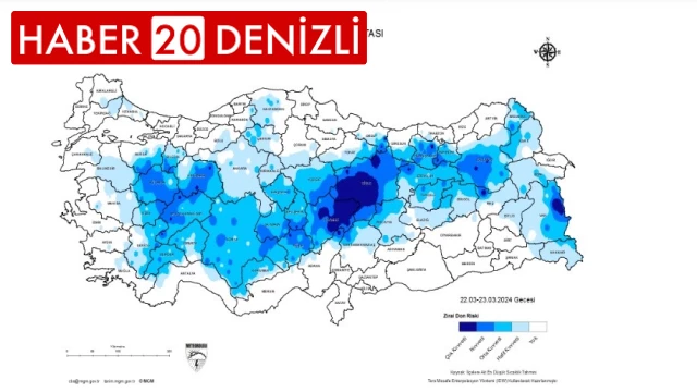 Meteoroloji Denizli için zirai don uyarısı