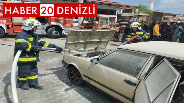 Sürücünün marşa basmasıyla aracın alev alması bir oldu