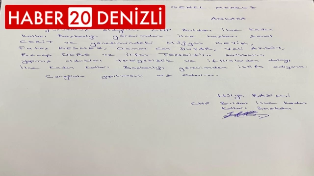 Denizli’de CHP İlçe Kadın Kolları Başkanı istifa etti