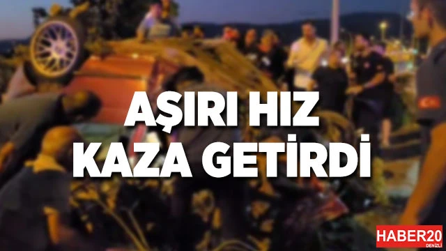 Aşırı hız yüzünden refüjdeki ağaca çarpan otomobil hurdaya döndü: 1 yaralı