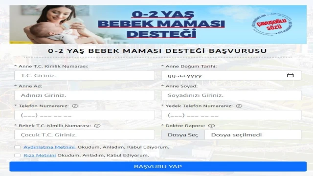 Denizli Büyükşehir’den bebeklere mama desteği