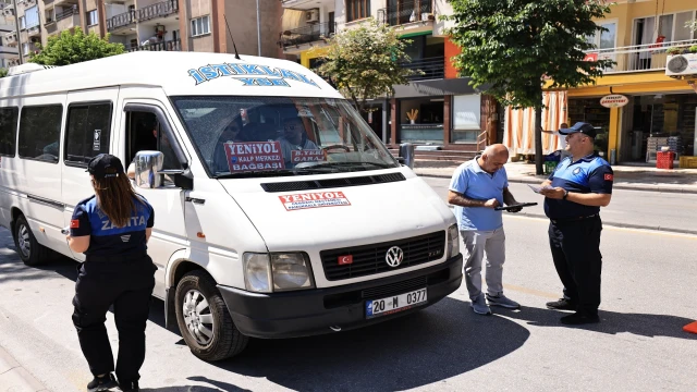 Denizli’de toplu taşıma araçları mercek altında