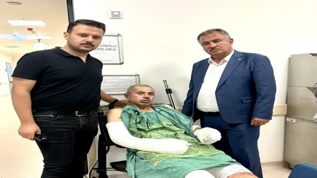 Başkan Pütün'den Eskişehir yangınında yaralanan orman işçisine anlamlı ziyaret
