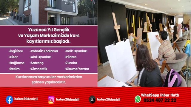 YÜZÜNCÜ YIL GENÇLİK VE YAŞAM MERKEZİ’NDE KURS KAYITLARI BAŞLADI