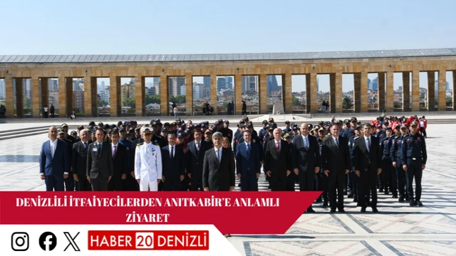 Denizlili itfaiyecilerden Anıtkabir’e anlamlı ziyaret