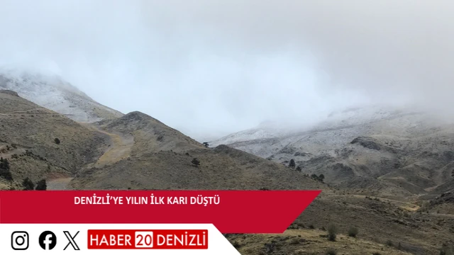 Denizli’ye yılın ilk karı düştü