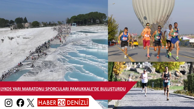 Lykos Yarı Maratonu sporcuları Pamukkale'de buluşturdu