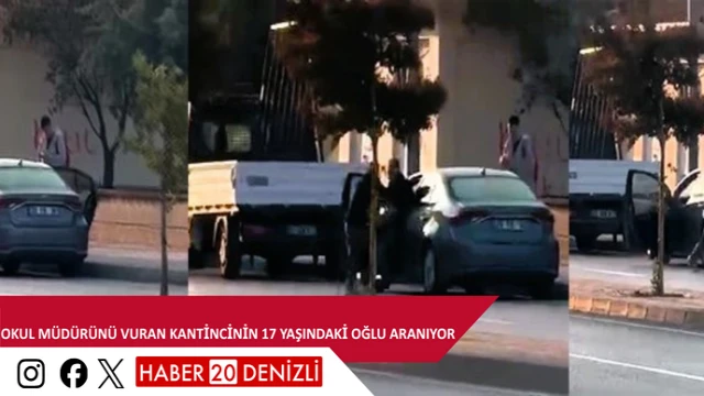 Okul müdürünü vuran kantincinin 17 yaşındaki oğlu aranıyor