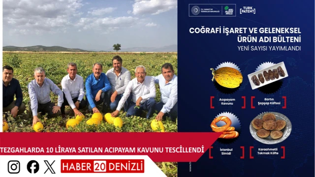 Tezgahlarda 10 liraya satılan Acıpayam kavunu tescillendi