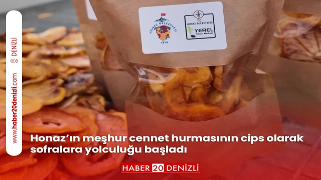 Honaz’ın meşhur cennet hurmasının cips olarak sofralara yolculuğu başladı
