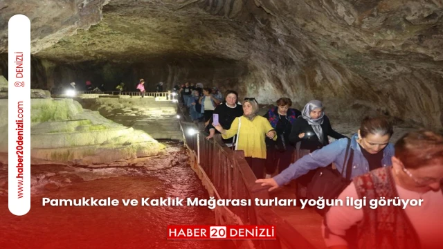 Pamukkale ve Kaklık Mağarası turları yoğun ilgi görüyor