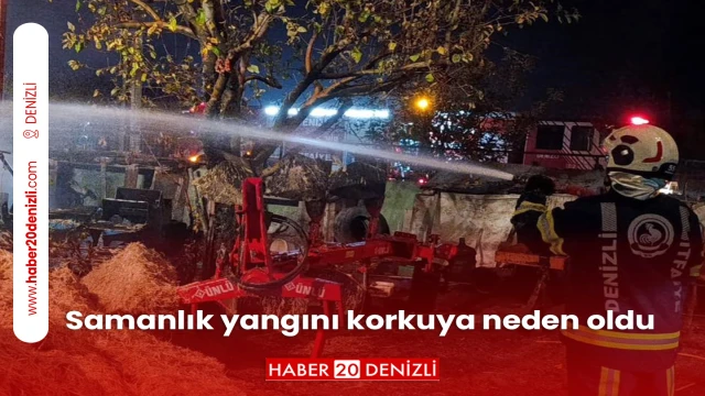 Samanlık yangını korkuya neden oldu