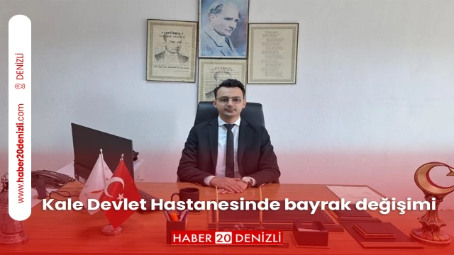 Kale Devlet Hastanesinde bayrak değişimi