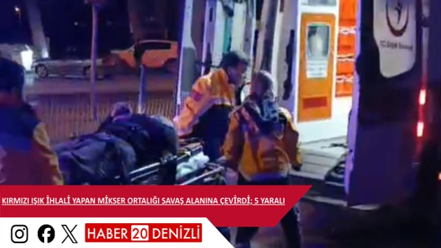 Kırmızı ışık ihlali yapan mikser ortalığı savaş alanına çevirdi; 5 yaralı