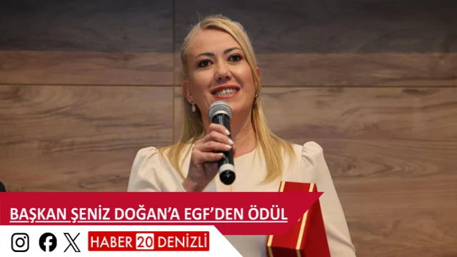 BAŞKAN ŞENİZ DOĞAN’A EGF’DEN ÖDÜL