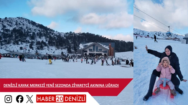 Denizli Kayak Merkezi yeni sezonda ziyaretçi akınına uğradı