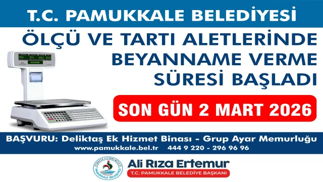 PAMUKKALE BELEDİYESİ’NDEN ESNAFLARA ÖNEMLİ TARTI UYARISI