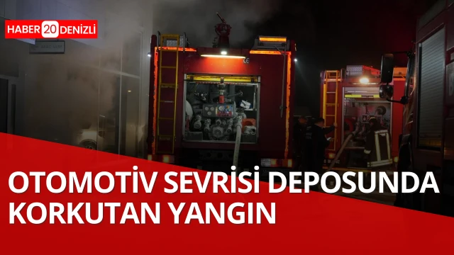 otomotiv servisi deposunda korkutan yangın