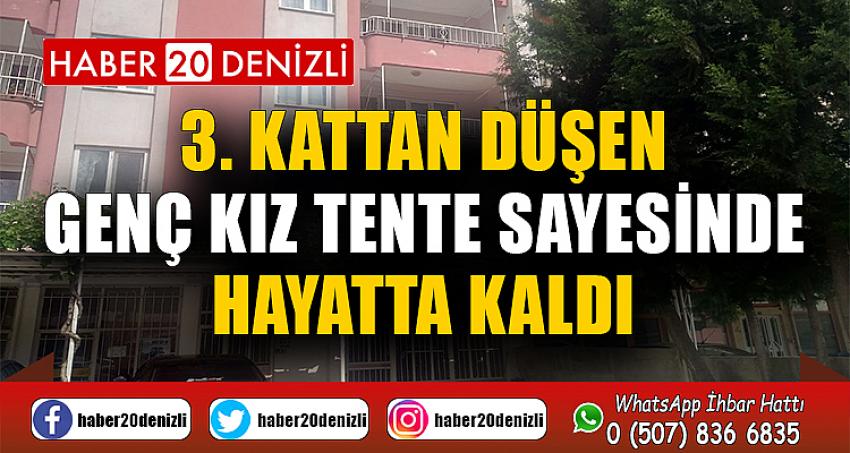 3. kattan düşen genç kız tente sayesinde hayatta kaldı