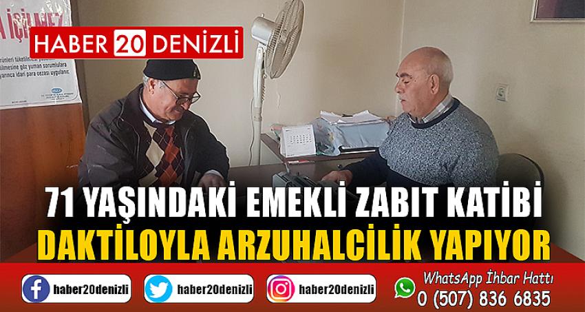 71 yaşındaki emekli zabıt katibi daktiloyla arzuhalcilik yapıyor