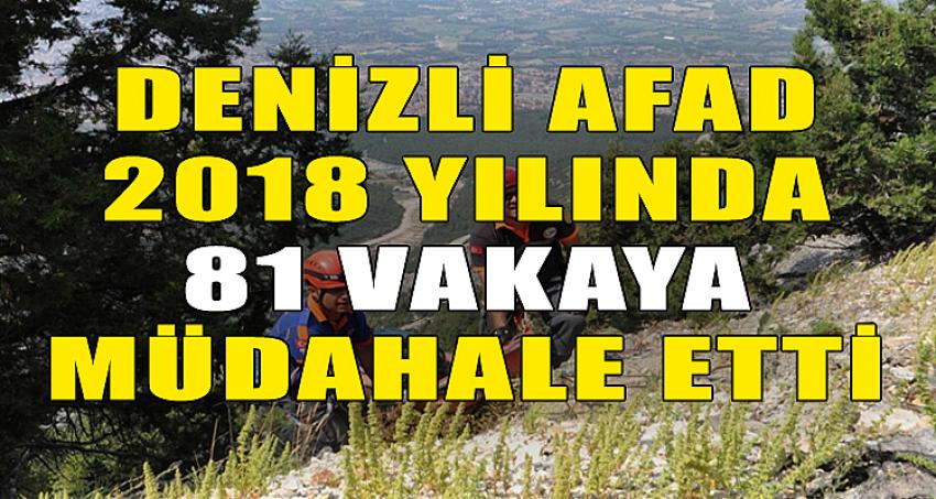 DENİZLİ AFAD 2018 YILINDA 81 VAKAYA MÜDAHALE ETTİ