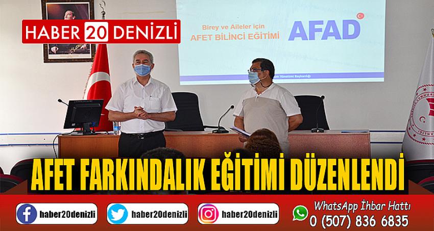 Afet farkındalık eğitimi düzenlendi