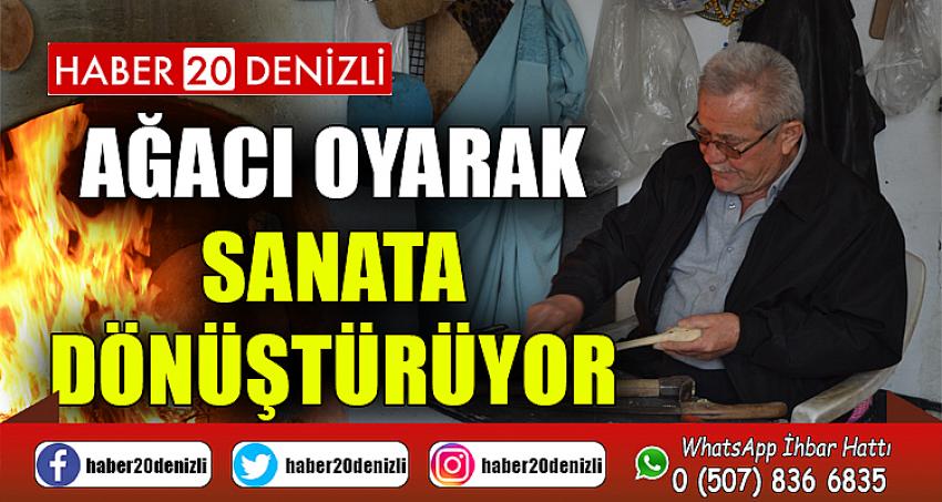 Ağacı oyarak sanata dönüştürüyor