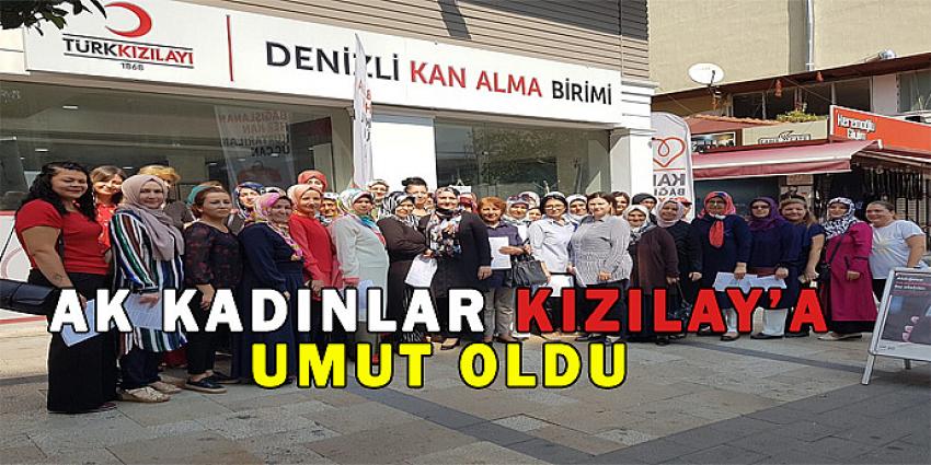 AK KADINLAR KIZILAY'A UMUT OLDU