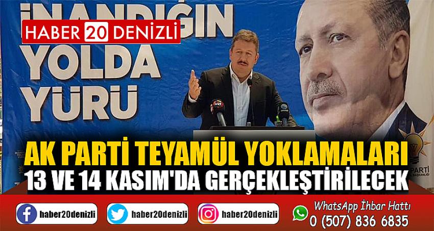 AK PARTİ TEYAMÜL YOKLAMALARI 13 VE 14 KASIM'DA GERÇEKLEŞTİRİLECEK