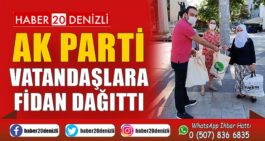 AK PARTİ VATANDAŞLARA FİDAN DAĞITTI