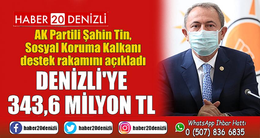 DENİZLİ'YE 343,6 MİLYON TL