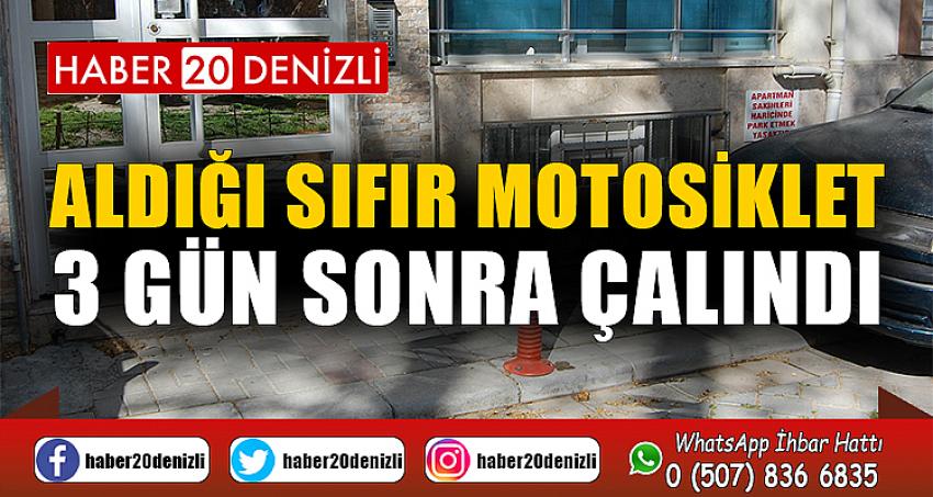 Aldığı sıfır motosiklet 3 gün sonra çalındı