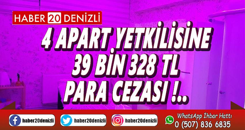 Denizli’de 4 apart yetkilisine 39 bin 328 TL para cezası