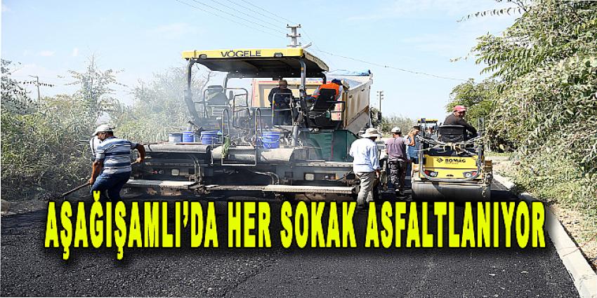 AŞAĞIŞAMLI'DA HER SOKAK ASFALTLANIYOR