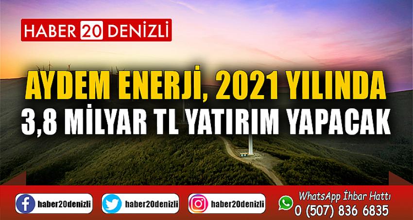 Aydem Enerji, 2021 yılında 3,8 milyar TL yatırım yapacak