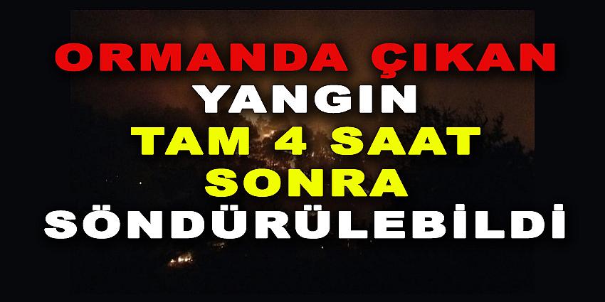 ORMANDA ÇIKAN YANGIN TAM 4 SAAT SONRA SÖNDÜRÜLEBİLDİ