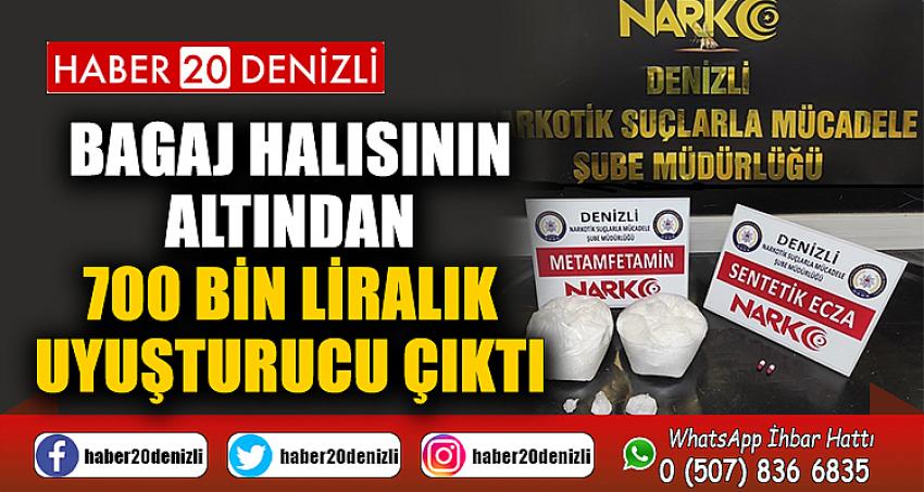 Bagaj halısının altından 700 bin liralık uyuşturucu çıktı