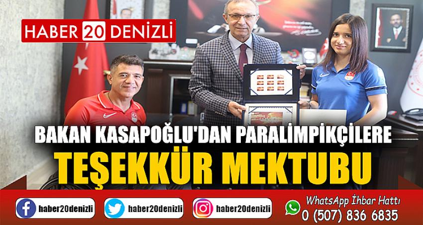 Bakan Kasapoğlu'dan paralimpikçilere teşekkür mektubu